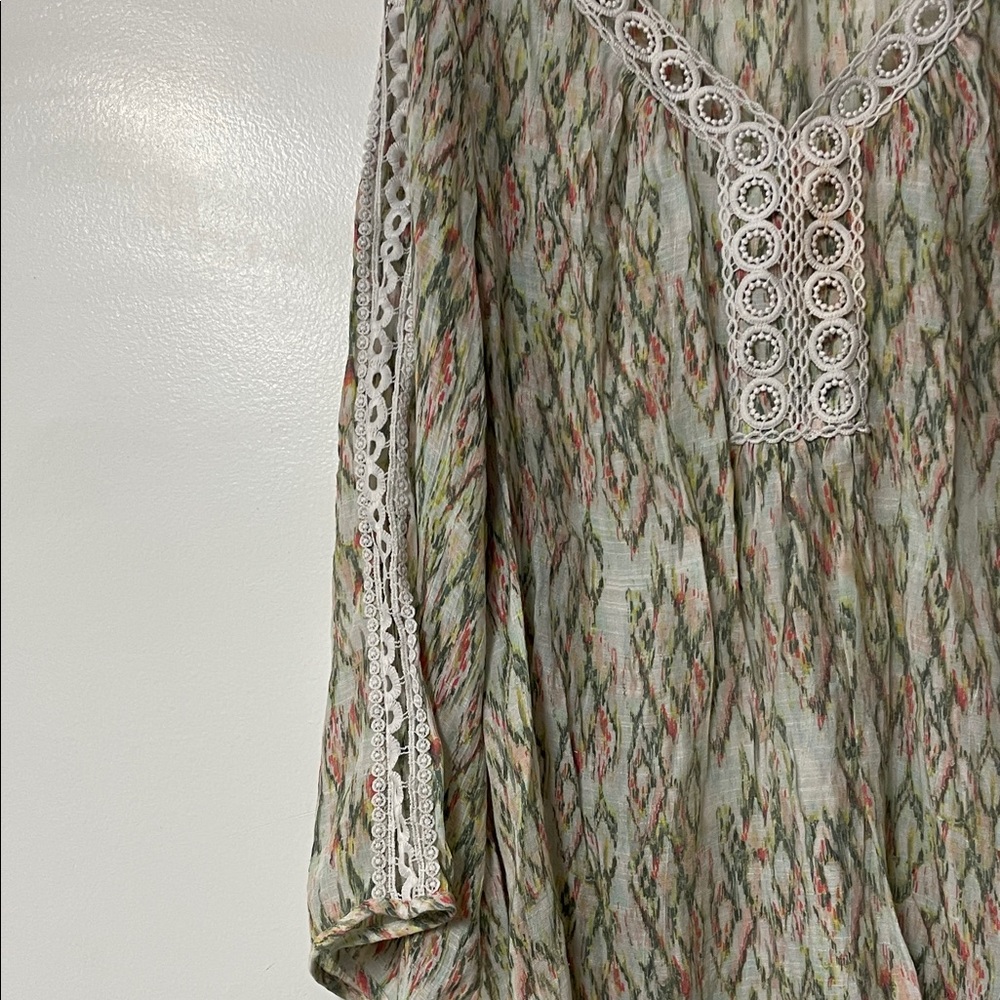 New Directions Womens Lace Trim Blouse - Multicolor size XL - Picture 3 of 5